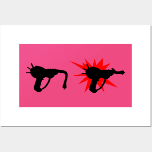 Zombie Pack-a-Punched Ray Gun on Hot Pink Posters and Art